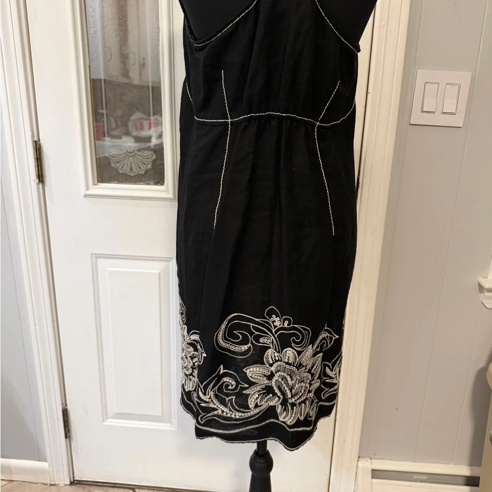 Max Studio Black Dress with White Floral Design - Picture 2 of 4